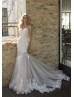 Strapless Classic Lace Tulle Wedding Dress